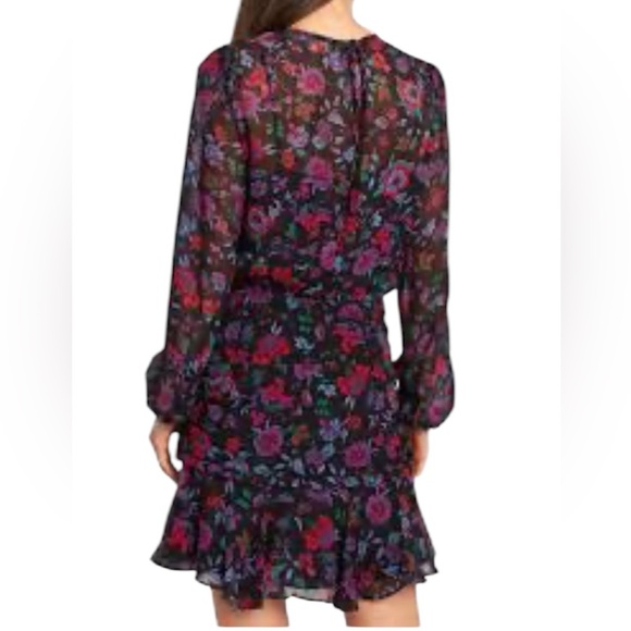VERONICA BEARD Robin Silk Floral sheer with Slip Mini Dress - Picture 4 of 6